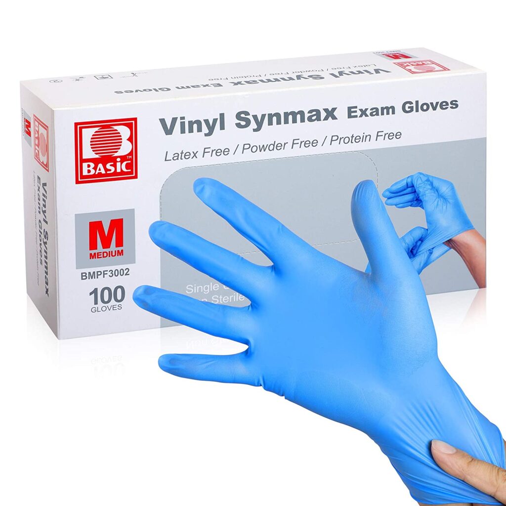 Medical Synmax Vinyl Exam Gloves – Latex-Free & Powder-Free – Medium ...